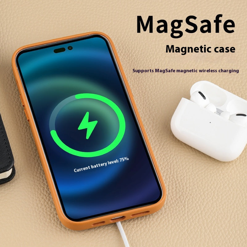 Magnetic Leather Case for iPhone 14 Series