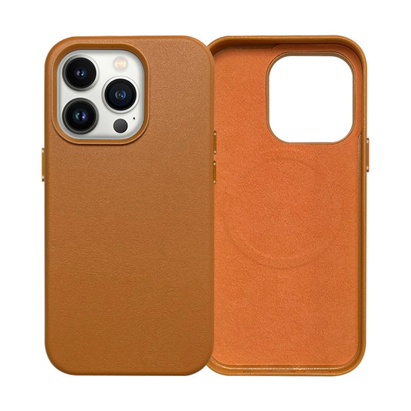 Magnetic Leather Case for iPhone 14 Series