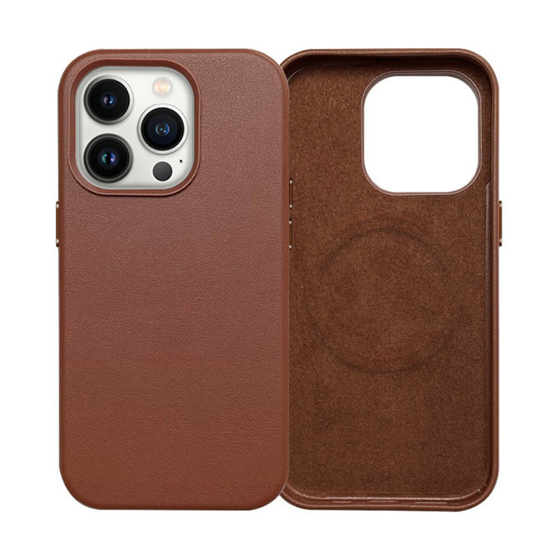 Magnetic Leather Case for iPhone 14 Series